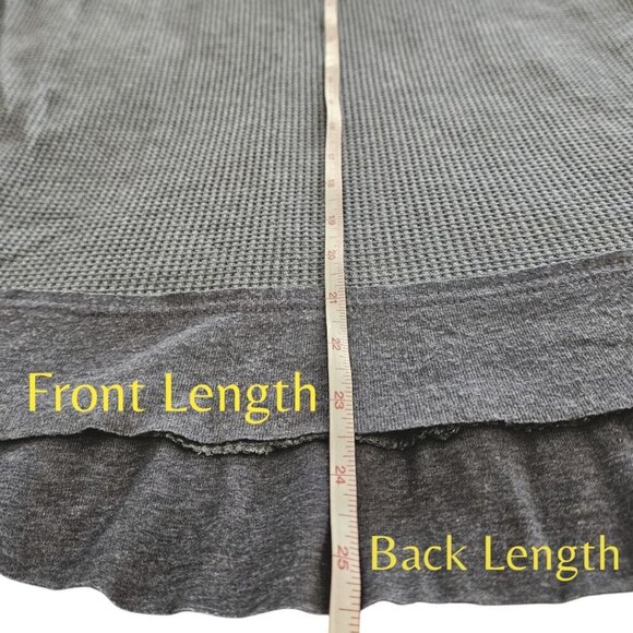 La Miel WMNS Blue V-Neck Waffle Knit Longline Top SZ Sm - Picture 6 of 8